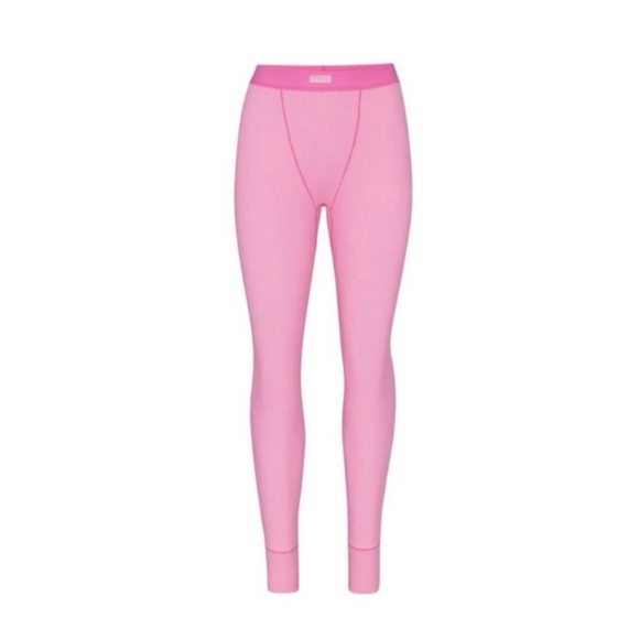 SKIMS Other - ISO SKIMS bubblegum pink ribbed leggings (pink waistband) XS or XXS